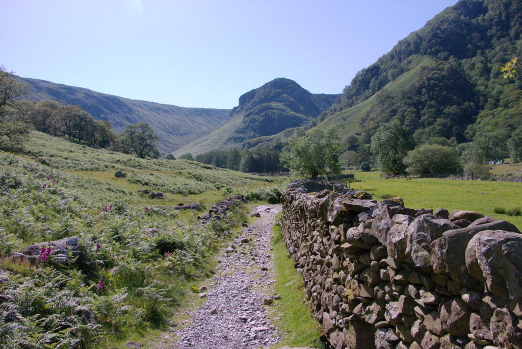 Ein kleiner Steinpfad windet sich das Tal hinauf