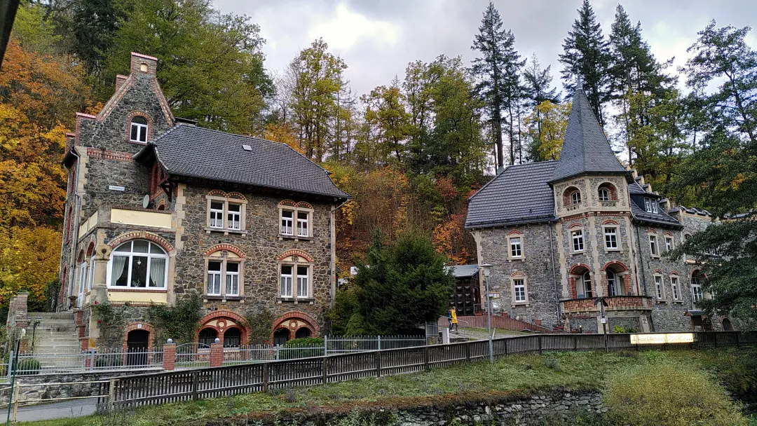 Two villas made of natural stone