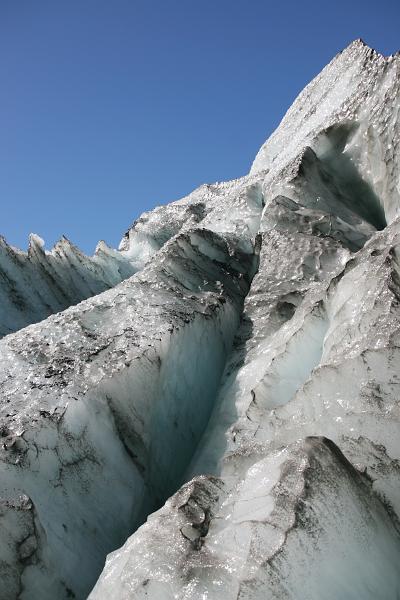 Ausschnitt des Gletschereises am Fox Glacier